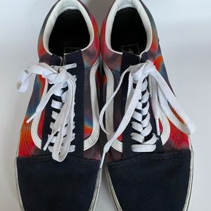 Vans Old Skool Dark Aura Multi & True White Skate Shoes size 10